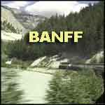 Banff Canada Rocky Mountaineer train through Rockies